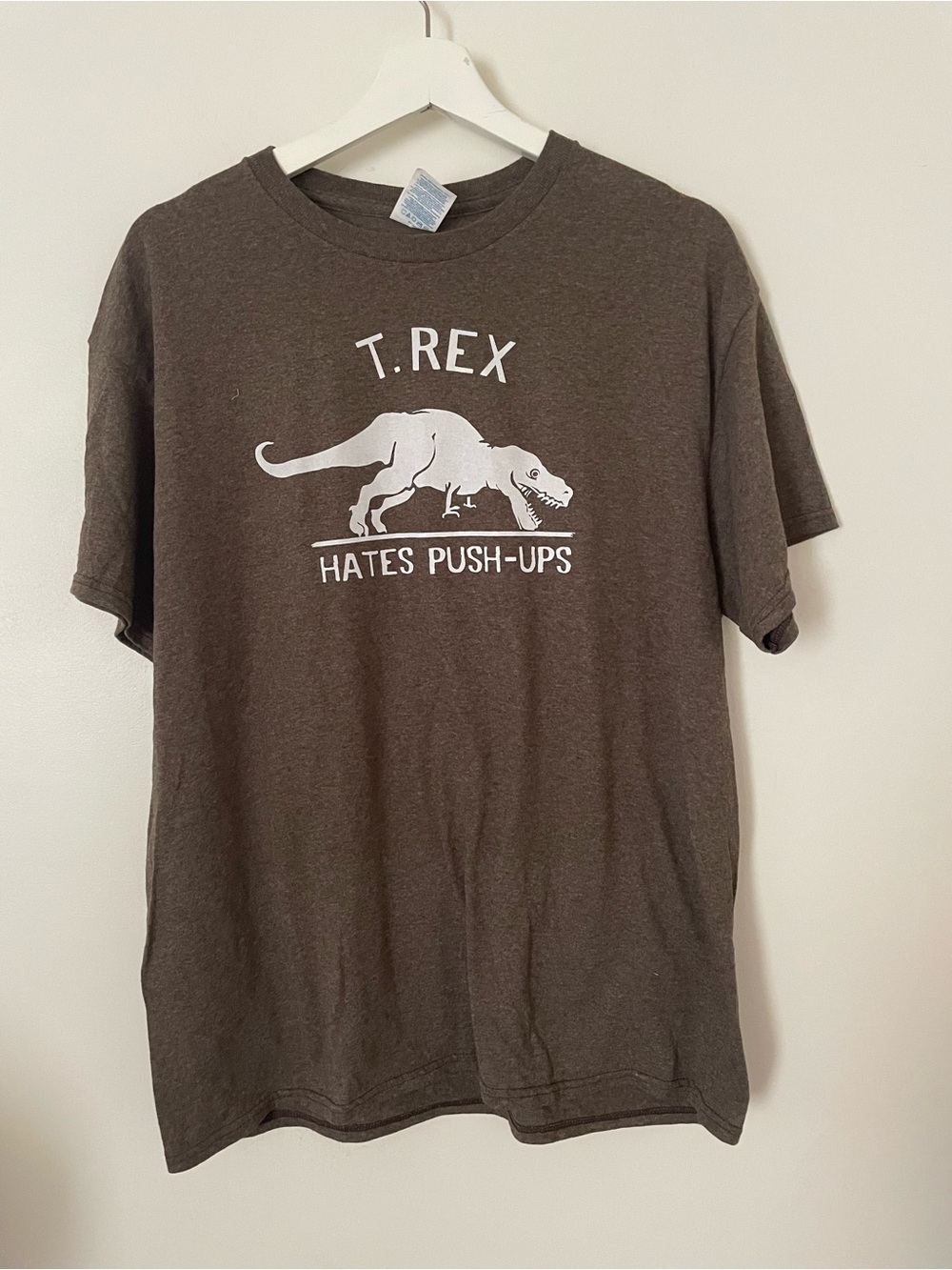 Delta Brown T‑Shirt with White T. Rex Graphic